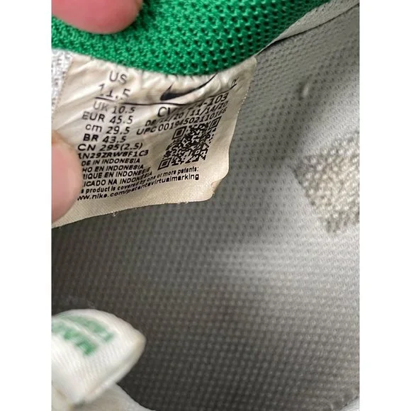 Nike Air Force 1 Low Top Shoes White Pine Green CV172 103 Men’s Size 11.5 - Picture 6 of 8